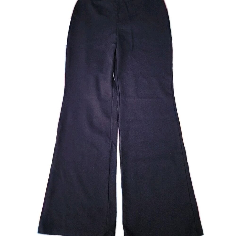 DKNY Athleisure Black Reinforced Waist Dense Stretch Leggins Yoga Pants Sz Med